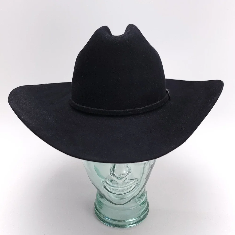 Rodeo King Black 5XXXXX‎ Beaver Quality Felt Cowboy Hat Size 7 Western Cattleman